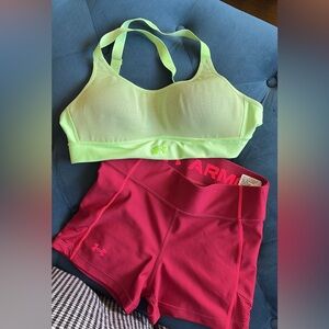 Under Armour bra and short Set